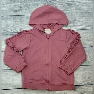 First Impressions Pink Ruffle Girls Hoodie - Size 3T